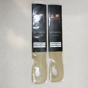 2x HOTHEADS Ultimates Tape In Extensions 10-12" Ice Blonde with Ash Blonde Root